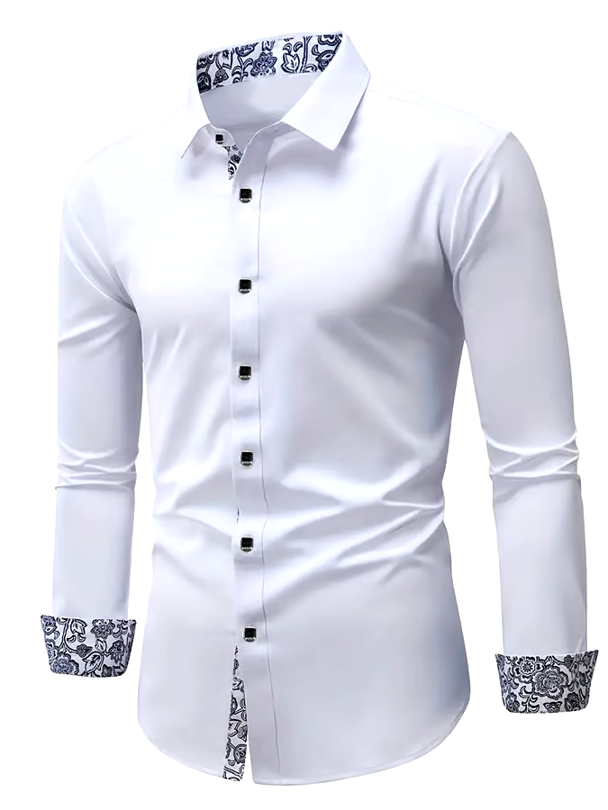 Men's Geometric Business Casual Shirt