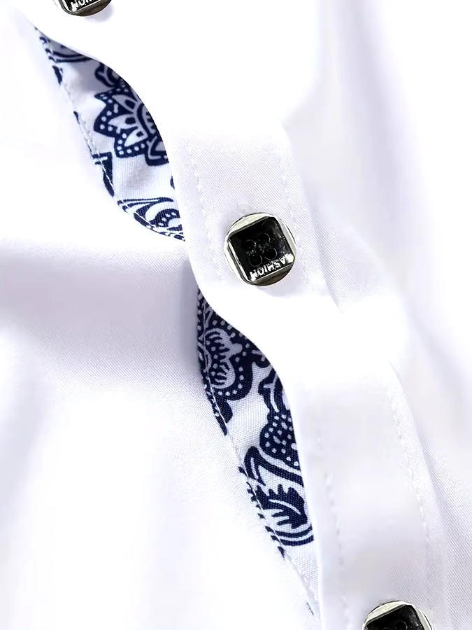 Men's Geometric Business Casual Shirt