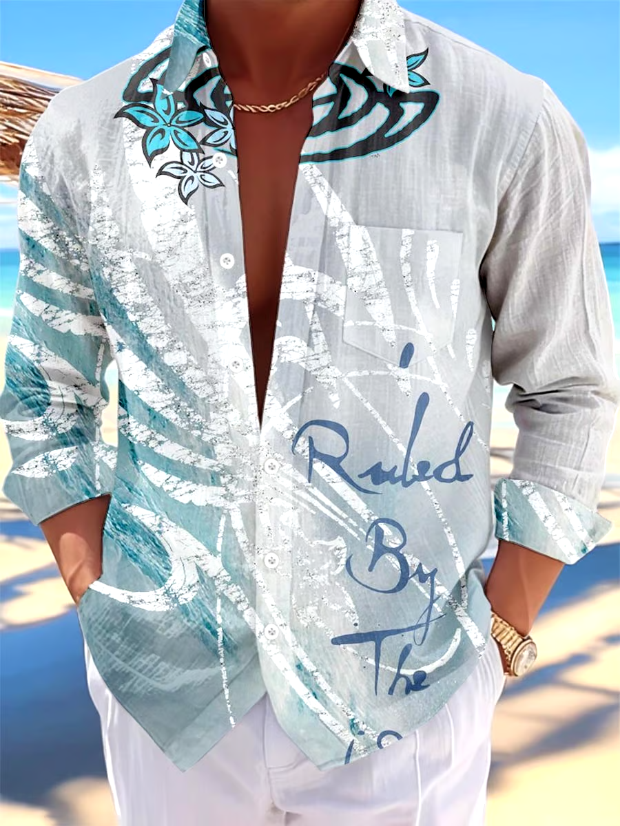Men's Hawaiian Long Sleeve Shirt