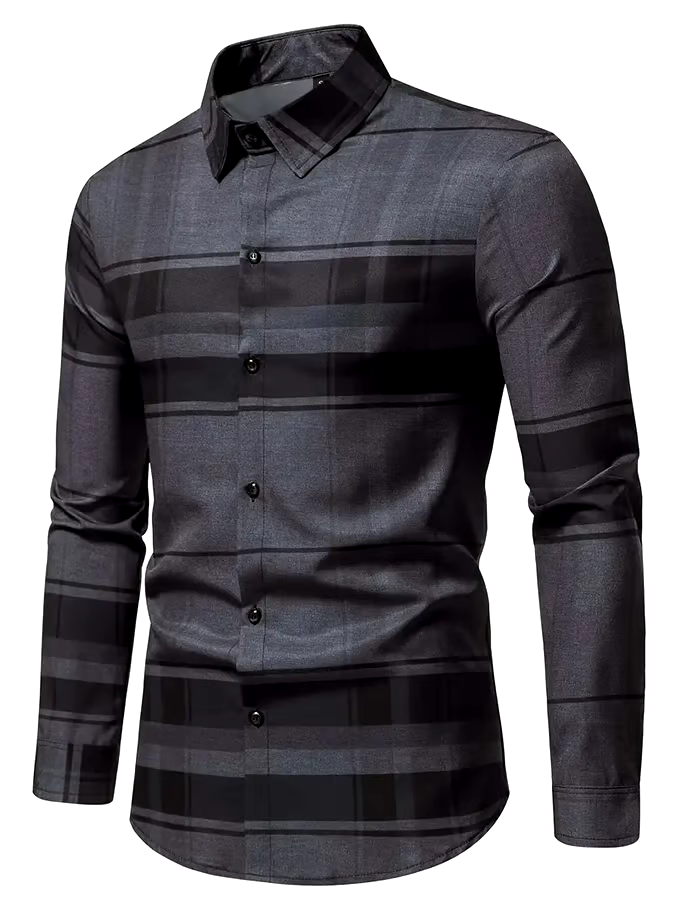 Men's Plaid Business Casual Shirt