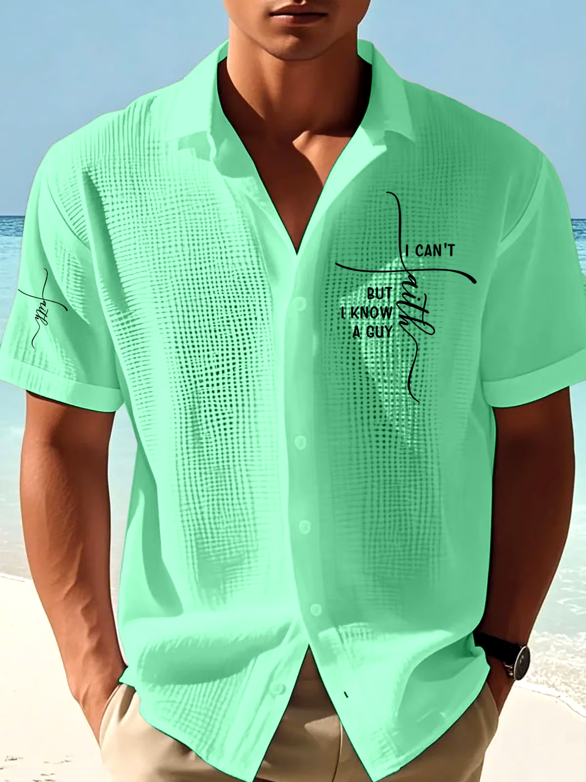 Men's Faith Print Waffle Shirt