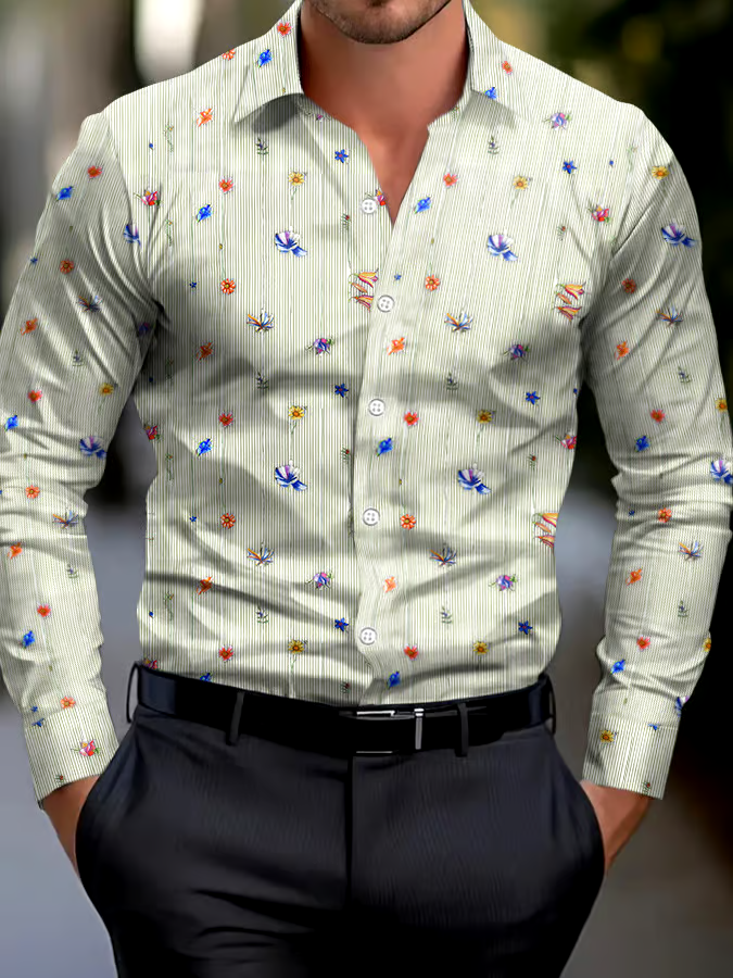 Men's Business Style Simple Shirt