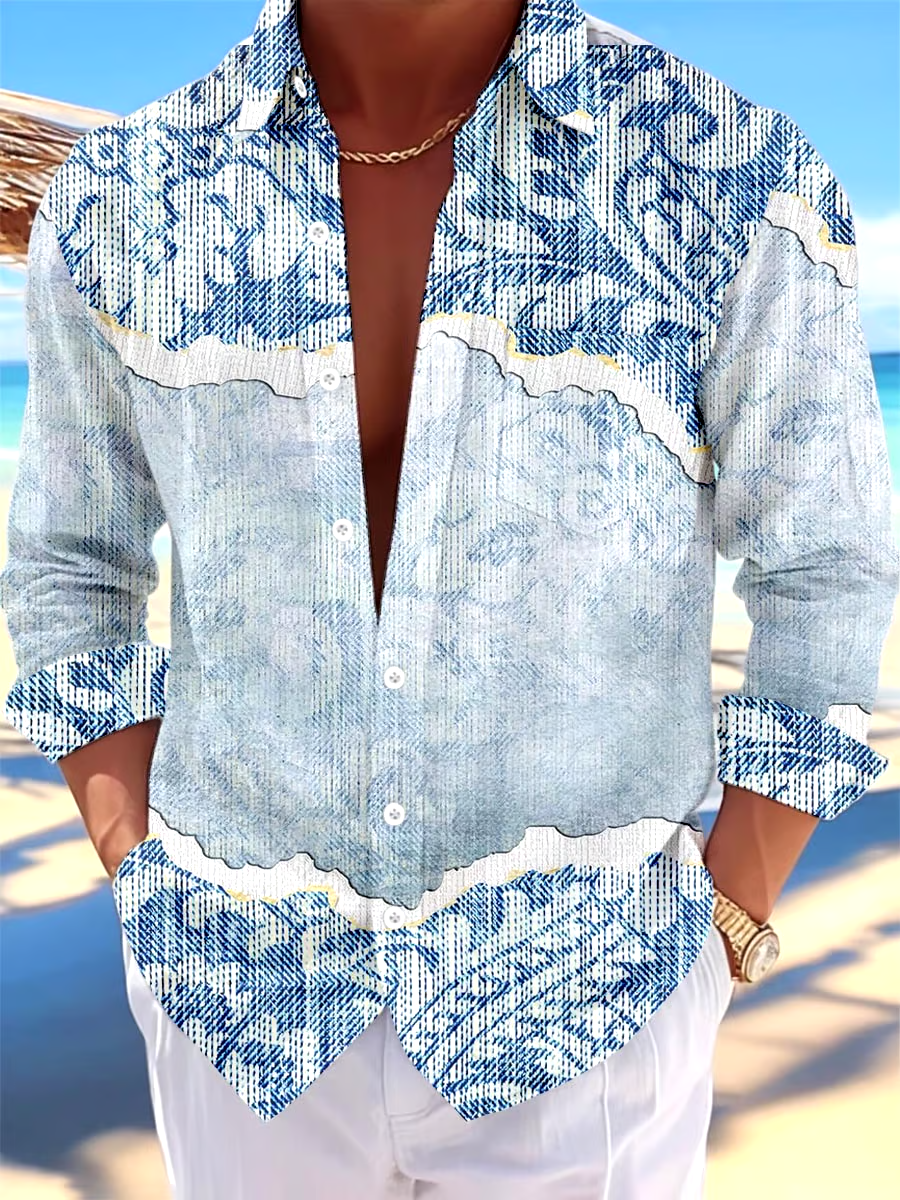 Men's Hawaiian Long Sleeve Shirt