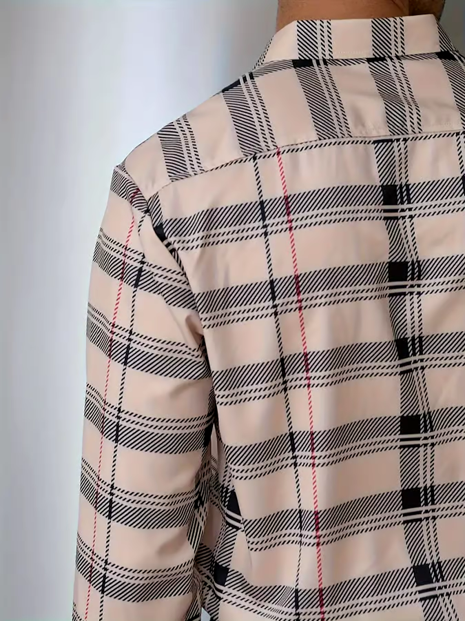 Men's Plaid Business Casual Shirt
