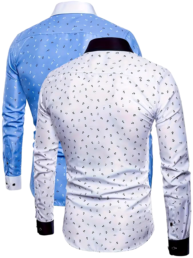 Men's Geometric Business Casual Shirt