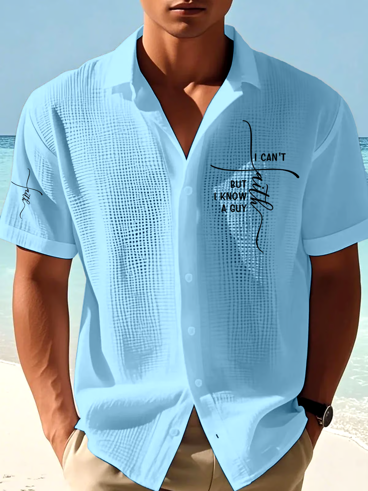 Men's Faith Print Waffle Shirt