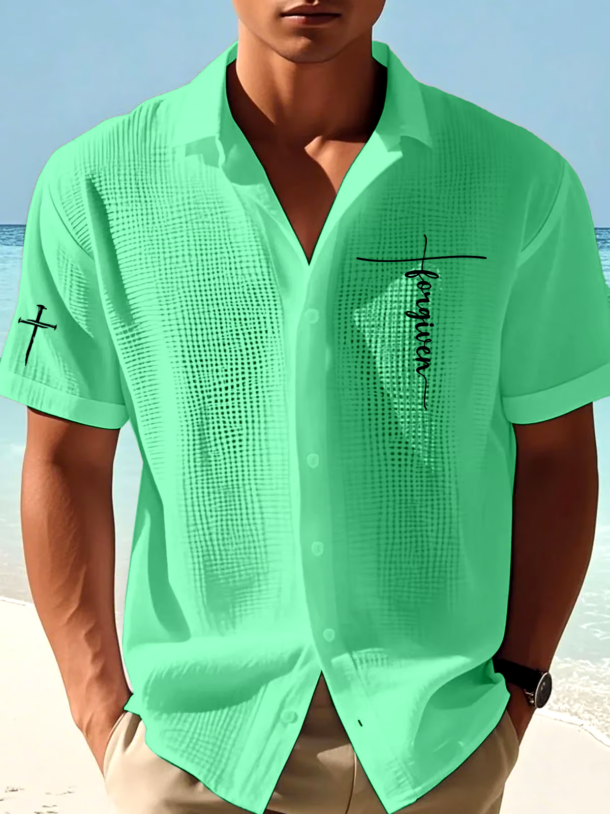 Men's Faith Print Waffle Shirt