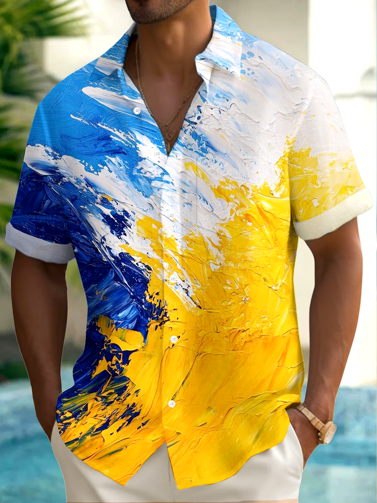 Men's Casual Vacation Hawaiian Print Shirt