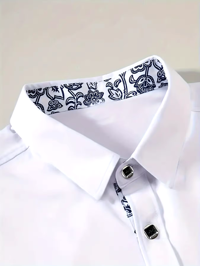 Men's Geometric Business Casual Shirt