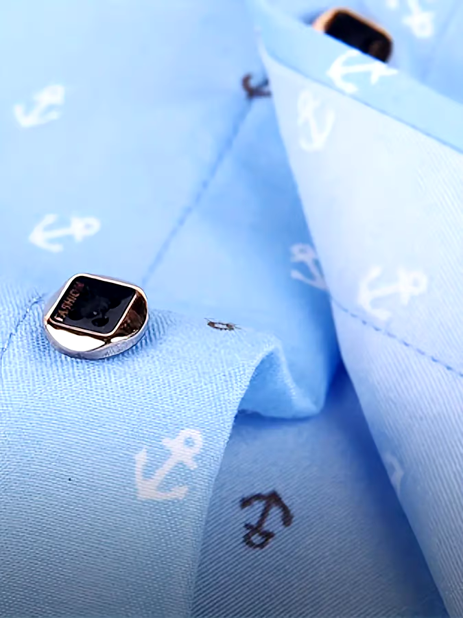 Men's Geometric Business Casual Shirt