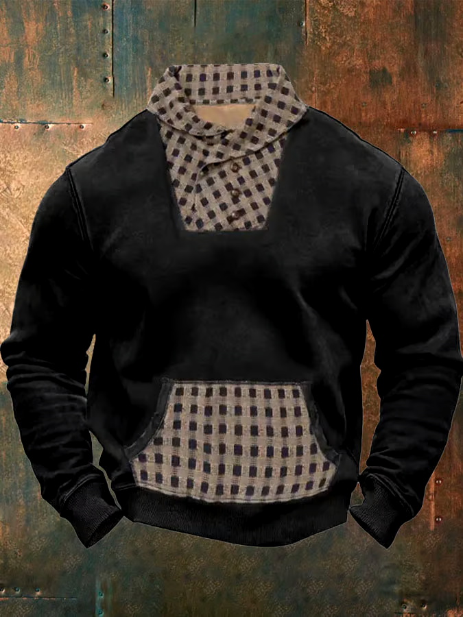 Men's Retro Western Style Printed Sweatshirt